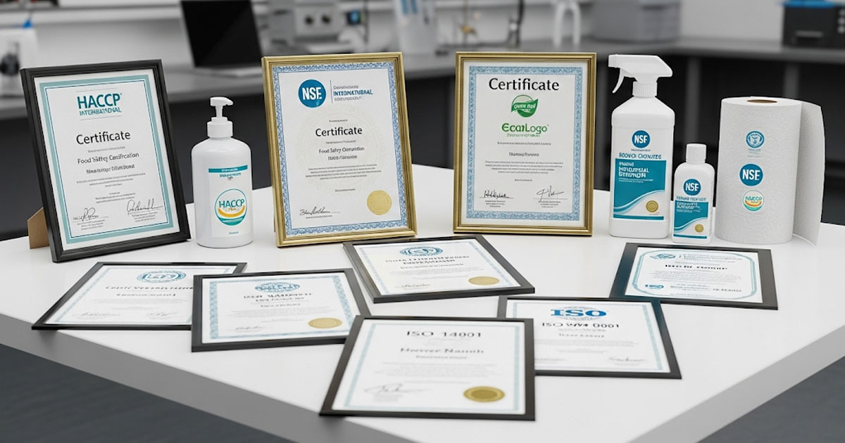 Key Certifications for Commercial Hygiene Product Suppliers